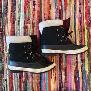 Tommy Hilfiger Waterproof Boots Twebonie Duck Rain Snow Black Women's Size 7